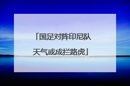 国足对阵印尼队 天气或成拦路虎