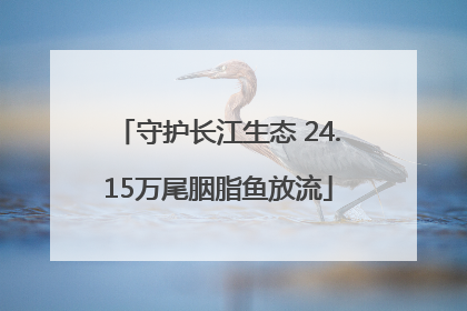 守护长江生态 24.15万尾胭脂鱼放流