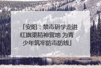 安阳：禁毒研学走进红旗渠精神营地 为青少年筑牢防毒防线
