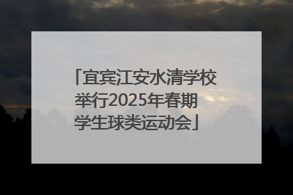 宜宾江安水清学校举行2025年春期学生球类运动会