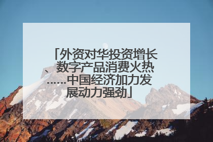外资对华投资增长、数字产品消费火热……中国经济加力发展动力强劲