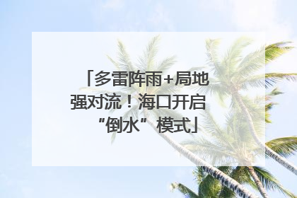 多雷阵雨+局地强对流！海口开启“倒水”模式