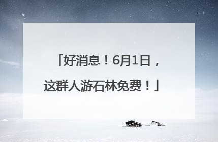 好消息！6月1日，这群人游石林免费！