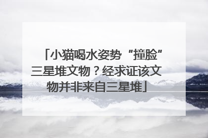 小猫喝水姿势“撞脸”三星堆文物？经求证该文物并非来自三星堆