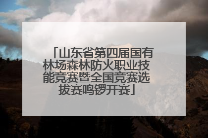 山东省第四届国有林场森林防火职业技能竞赛暨全国竞赛选拔赛鸣锣开赛