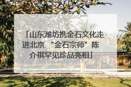 山东潍坊携金石文化走进北京 “金石宗师”陈介祺罕见珍品亮相