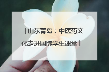 山东青岛：中医药文化走进国际学生课堂