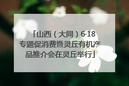 山西（大同）6·18专题促消费暨灵丘有机产品推介会在灵丘举行