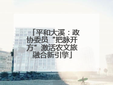 平和大溪：政协委员“把脉开方”激活农文旅融合新引擎