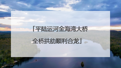 平陆运河金海湾大桥全桥拱肋顺利合龙