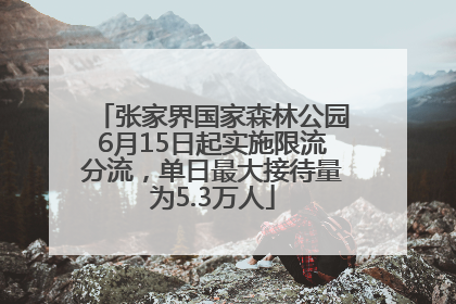 张家界国家森林公园6月15日起实施限流分流，单日最大接待量为5.3万人
