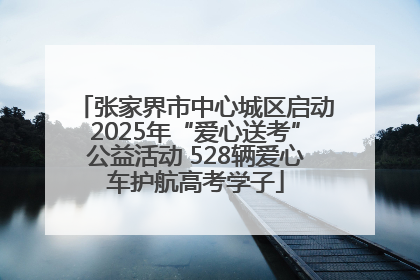 张家界市中心城区启动2025年“爱心送考”公益活动 528辆爱心车护航高考学子