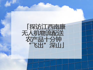 探访江西南康无人机物流配送 农产品十分钟“飞出”深山