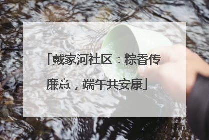 戴家河社区：粽香传廉意，端午共安康