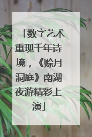 数字艺术重现千年诗境，《赊月洞庭》南湖夜游精彩上演