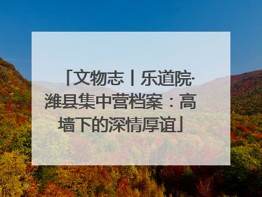 文物志丨乐道院·潍县集中营档案：高墙下的深情厚谊
