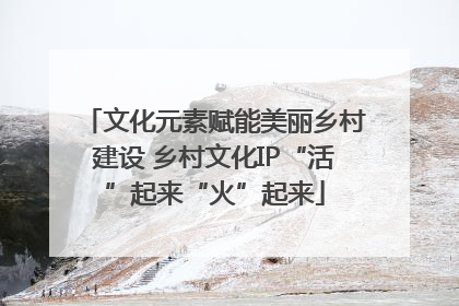 文化元素赋能美丽乡村建设 乡村文化IP“活”起来“火”起来