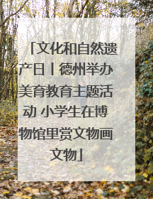 文化和自然遗产日丨德州举办美育教育主题活动 小学生在博物馆里赏文物画文物