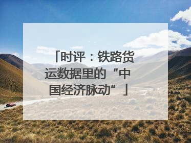 时评：铁路货运数据里的“中国经济脉动”