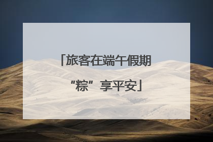 旅客在端午假期“粽”享平安