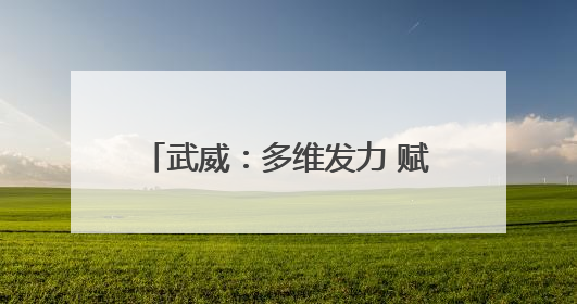 武威：多维发力 赋能创业者逐梦前行