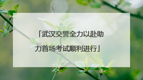 武汉交警全力以赴助力首场考试顺利进行