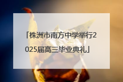 株洲市南方中学举行2025届高三毕业典礼