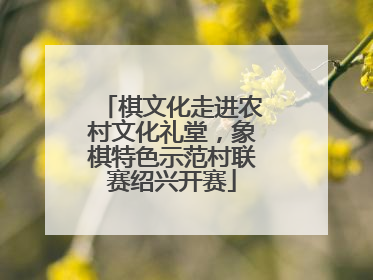 棋文化走进农村文化礼堂，象棋特色示范村联赛绍兴开赛