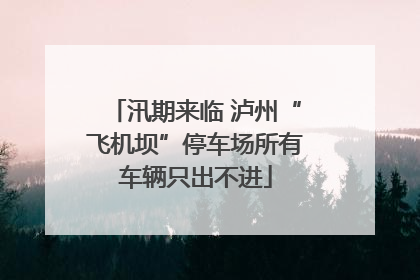 汛期来临 泸州“飞机坝”停车场所有车辆只出不进