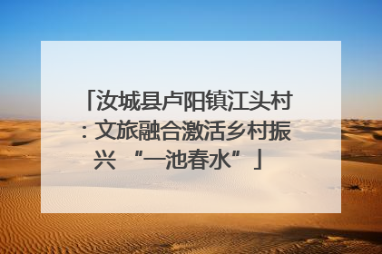 汝城县卢阳镇江头村：文旅融合激活乡村振兴 “一池春水”