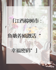 江西樟树市：鱼塘养殖激活“幸福密码”
