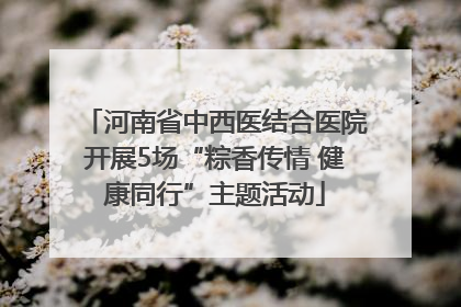 河南省中西医结合医院开展5场“粽香传情 健康同行”主题活动
