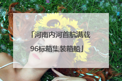 河南内河首航满载96标箱集装箱船