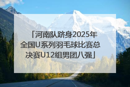 河南队跻身2025年全国U系列羽毛球比赛总决赛U12组男团八强