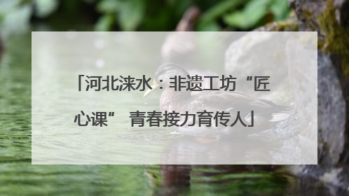 河北涞水：非遗工坊“匠心课” 青春接力育传人