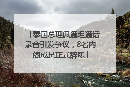 泰国总理佩通坦通话录音引发争议，8名内阁成员正式辞职