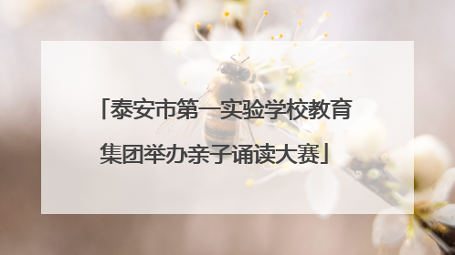 泰安市第一实验学校教育集团举办亲子诵读大赛