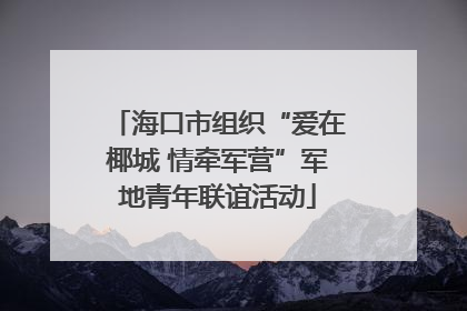 海口市组织“爱在椰城 情牵军营”军地青年联谊活动