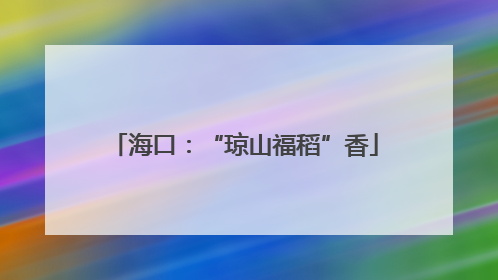 海口：“琼山福稻”香