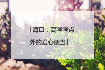 海口：高考考点外的爱心便当