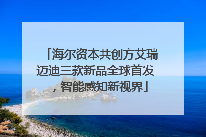 海尔资本共创方艾瑞迈迪三款新品全球首发，智能感知新视界