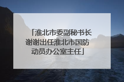 淮北市委副秘书长谢谢出任淮北市国防动员办公室主任