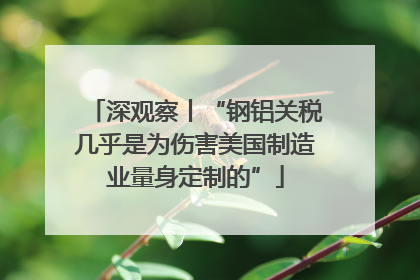 深观察丨“钢铝关税几乎是为伤害美国制造业量身定制的”