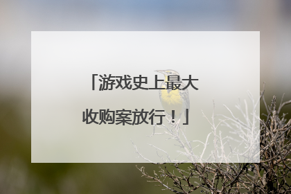 游戏史上最大收购案放行！