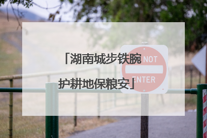 湖南城步铁腕护耕地保粮安
