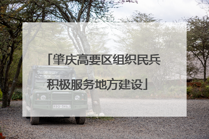 肇庆高要区组织民兵积极服务地方建设