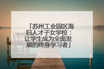 苏州工业园区海归人才子女学校：让学生成为全面发展的终身学习者