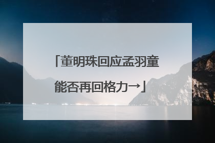 董明珠回应孟羽童能否再回格力→