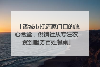 诸城市打造家门口的放心食堂，供销社从专注农资到服务百姓餐桌