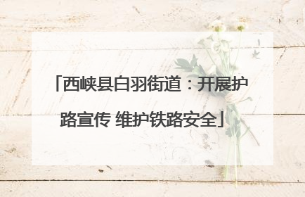 西峡县白羽街道：开展护路宣传 维护铁路安全